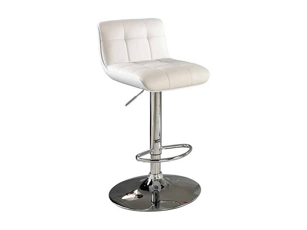 Höhenverstellbarer Küchenhocker in Weiß drehbar (2er Set)