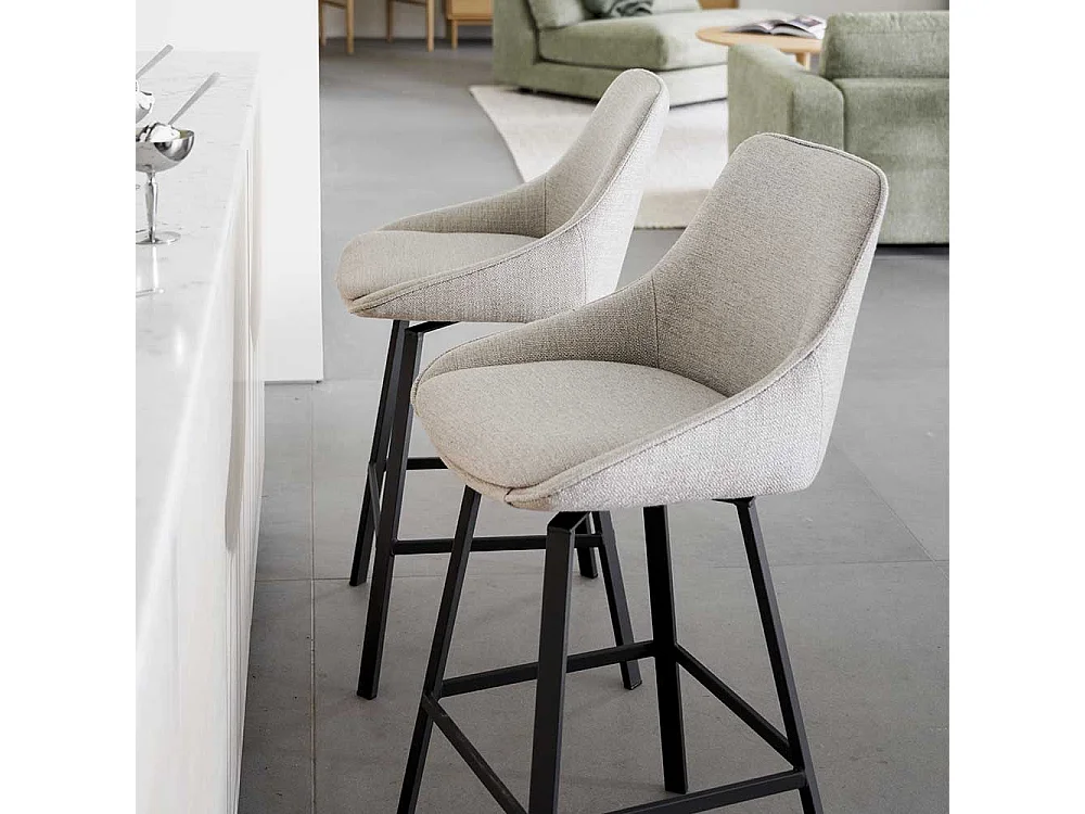 Barhocker Barstuhl aus Metall mit Rückenlehne (2er Set)