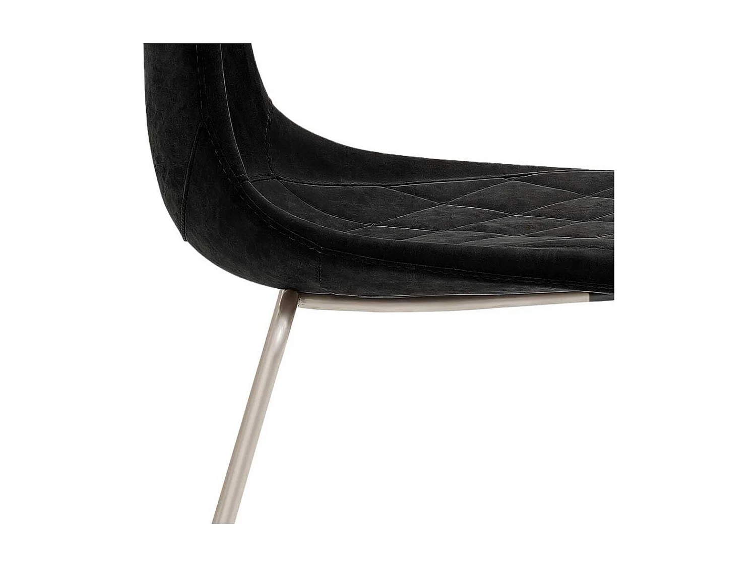 Metallgestell Küchenhocker in Schwarz Vintage Edelstahl gebürstet