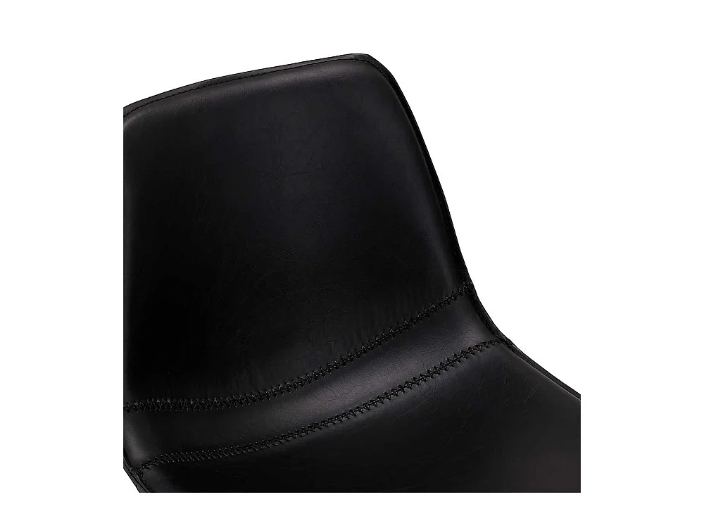 Barstühle in Schwarz Kunstleder 70 cm Sitzhöhe (2er Set)