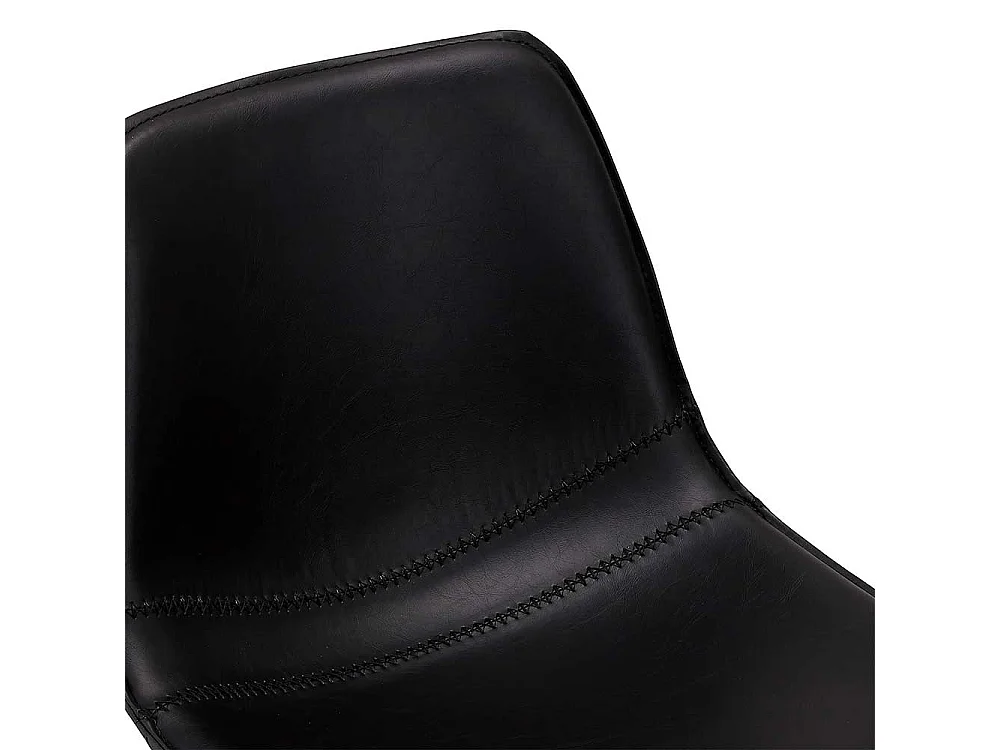 Barstühle in Schwarz Kunstleder 70 cm Sitzhöhe (2er Set)