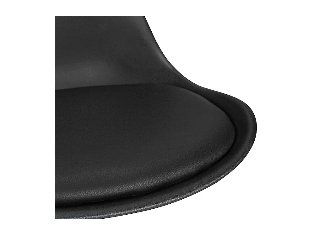 Barstuhl Set schwarz mit Rückenlehne 77 cm Sitzhöhe (2er Set)