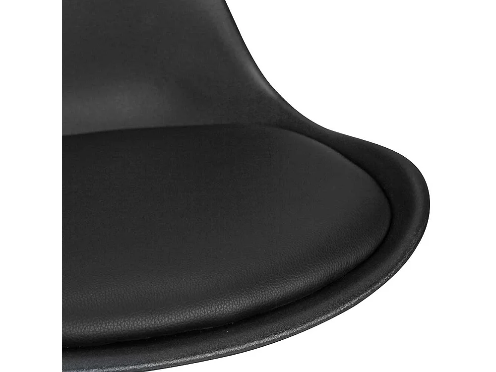 Barstuhl Set schwarz mit Rückenlehne 77 cm Sitzhöhe (2er Set)