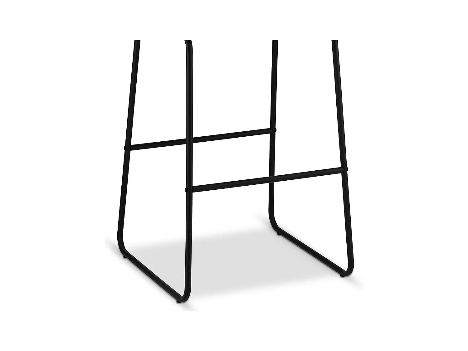 Designbarhocker in Dunkelbraun Kunstleder B�gelgestell (2er Set)