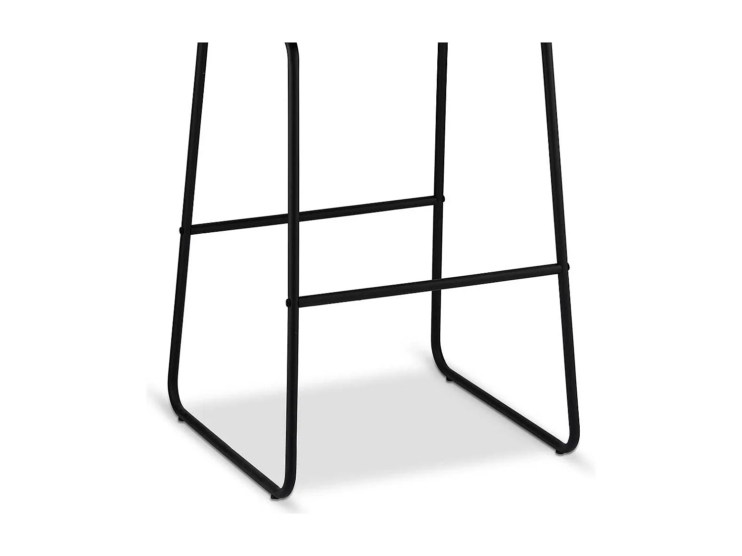 Designbarhocker in Dunkelbraun Kunstleder B�gelgestell (2er Set)