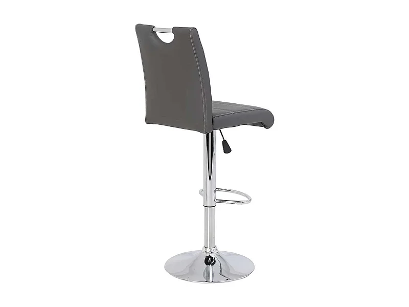 Höhenverstellbare Barstühle in Grau Kunstleder drehbar (2er Set)