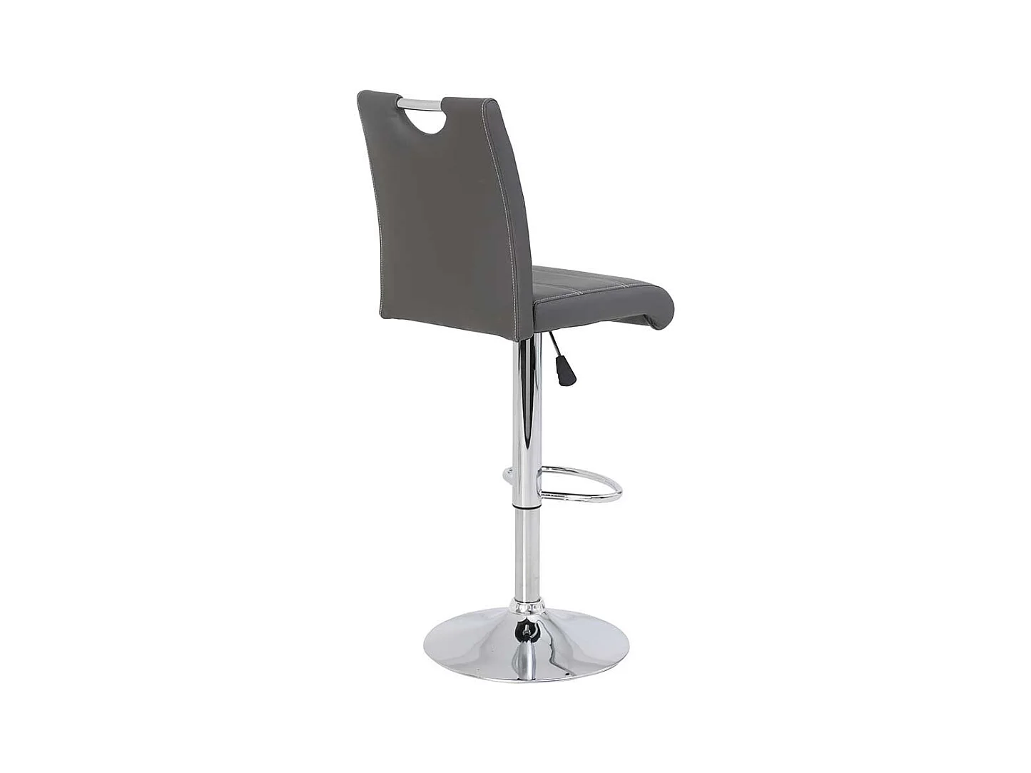 Höhenverstellbare Barstühle in Grau Kunstleder drehbar (2er Set)