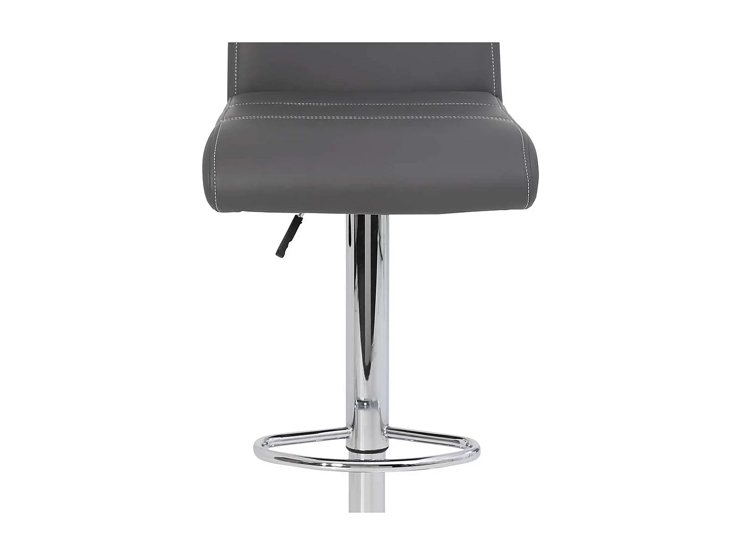 Höhenverstellbare Barstühle in Grau Kunstleder drehbar (2er Set)