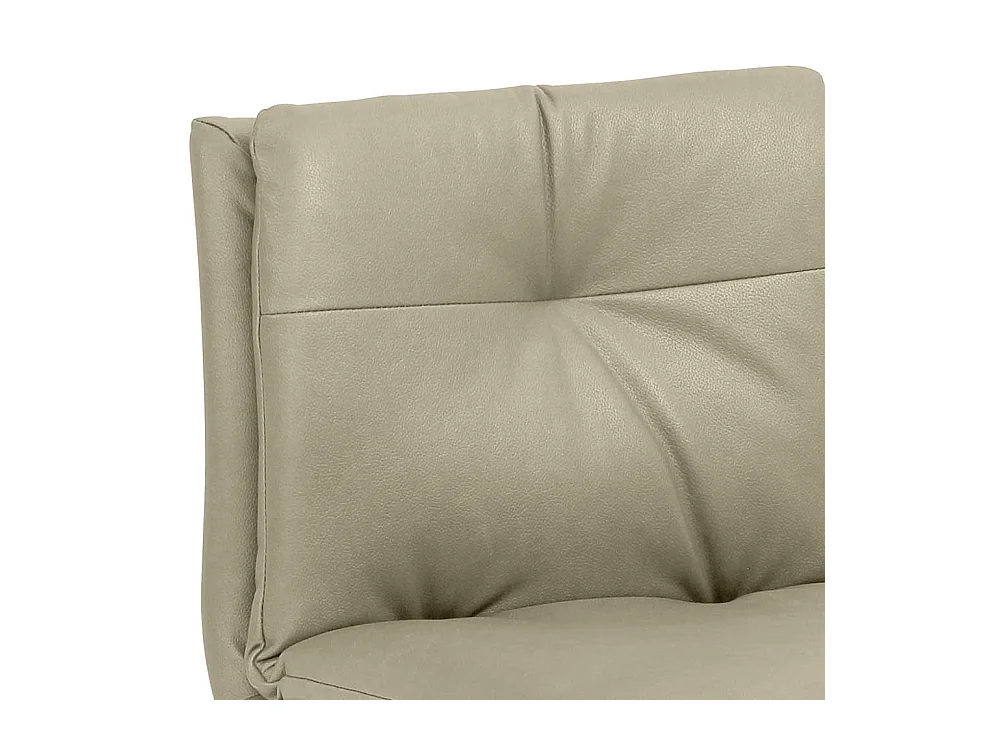 Designbarhocker mit Rückenlehne Bezug Microfaser Taupe Gestell Chrom