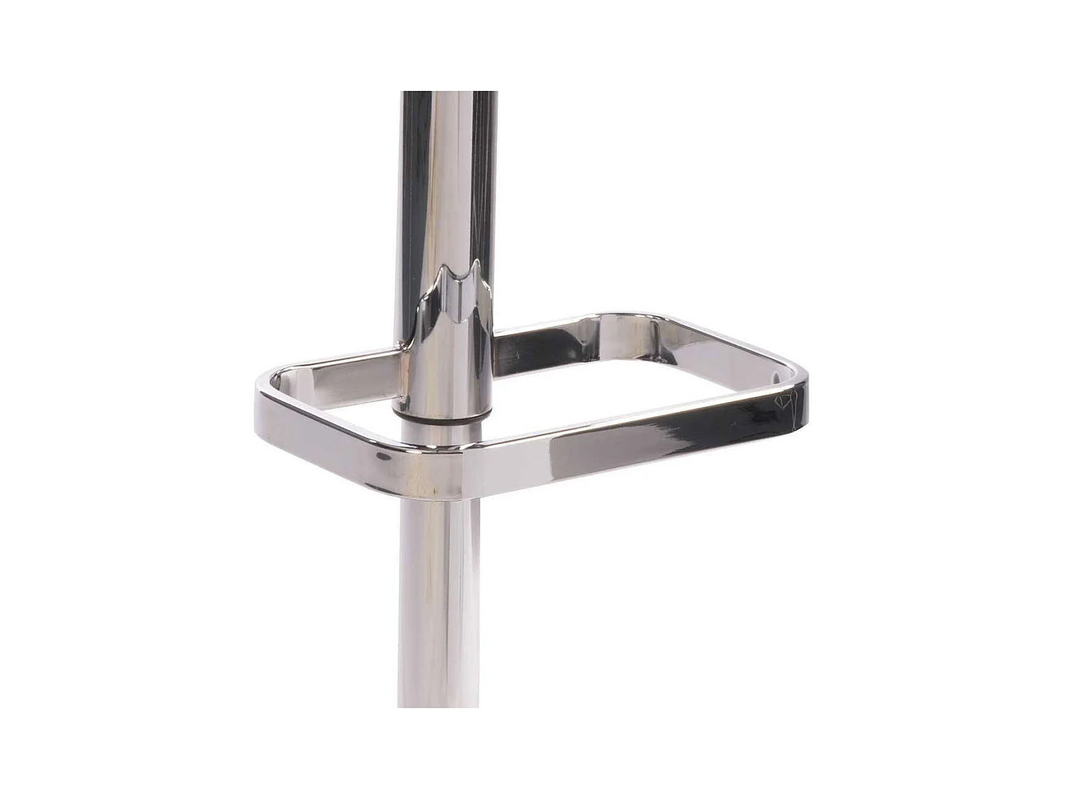 Designbarhocker mit Rückenlehne Bezug Microfaser Taupe Gestell Chrom