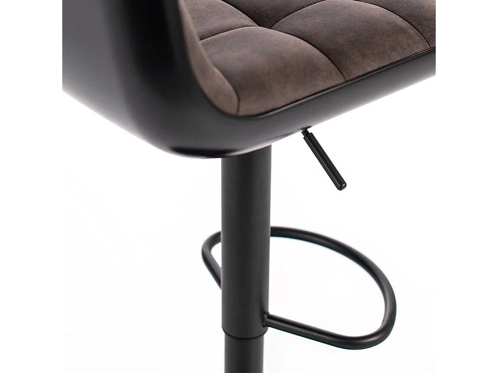 Barstühle in Dunkelgrau und Schwarz mit Rückenlehne (2er Set)