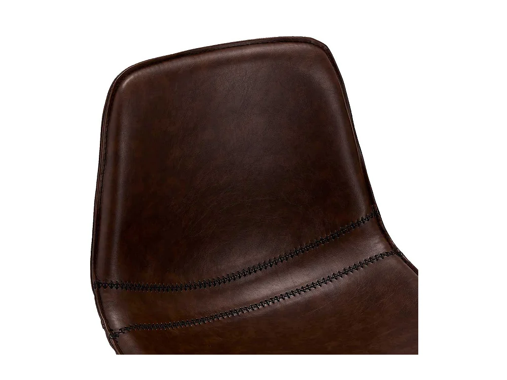 Küchenhocker in Dunkelbraun Kunstleder 70 cm Sitzhöhe (2er Set)