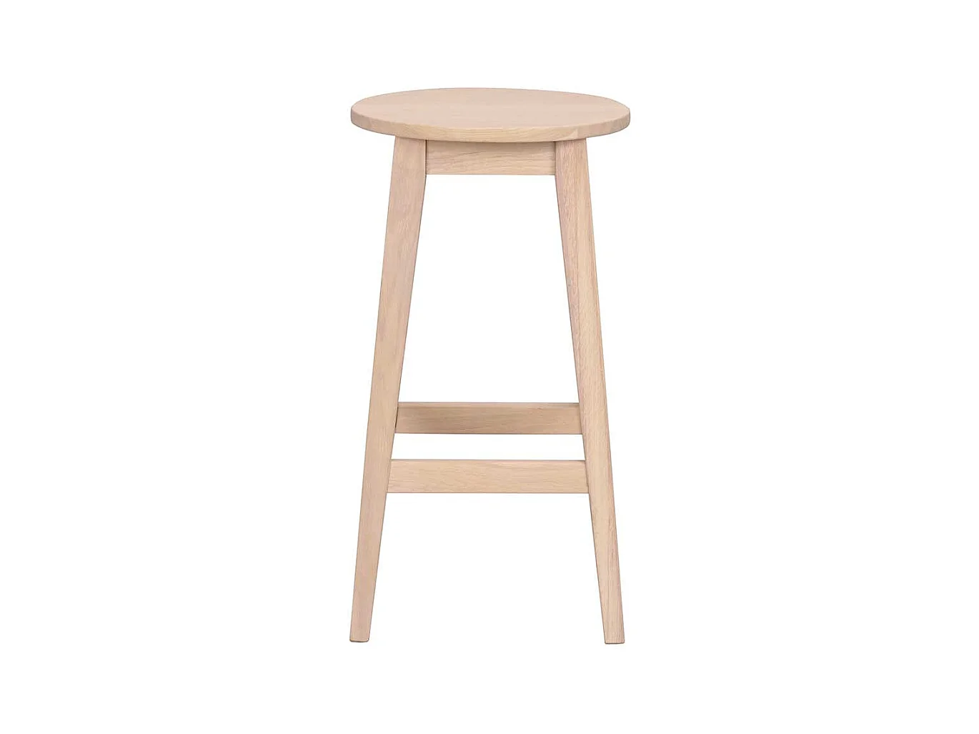 Küchen Barhocker aus Eiche Massivholz White Wash (2er Set)