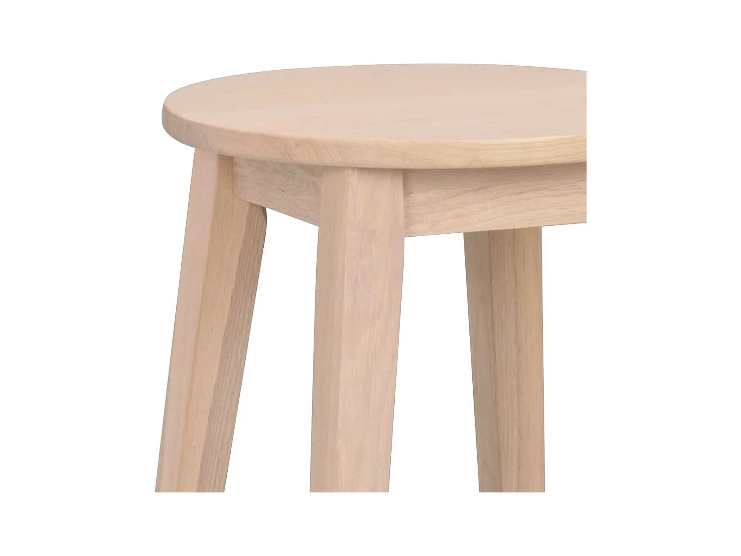 Küchen Barhocker aus Eiche Massivholz White Wash (2er Set)