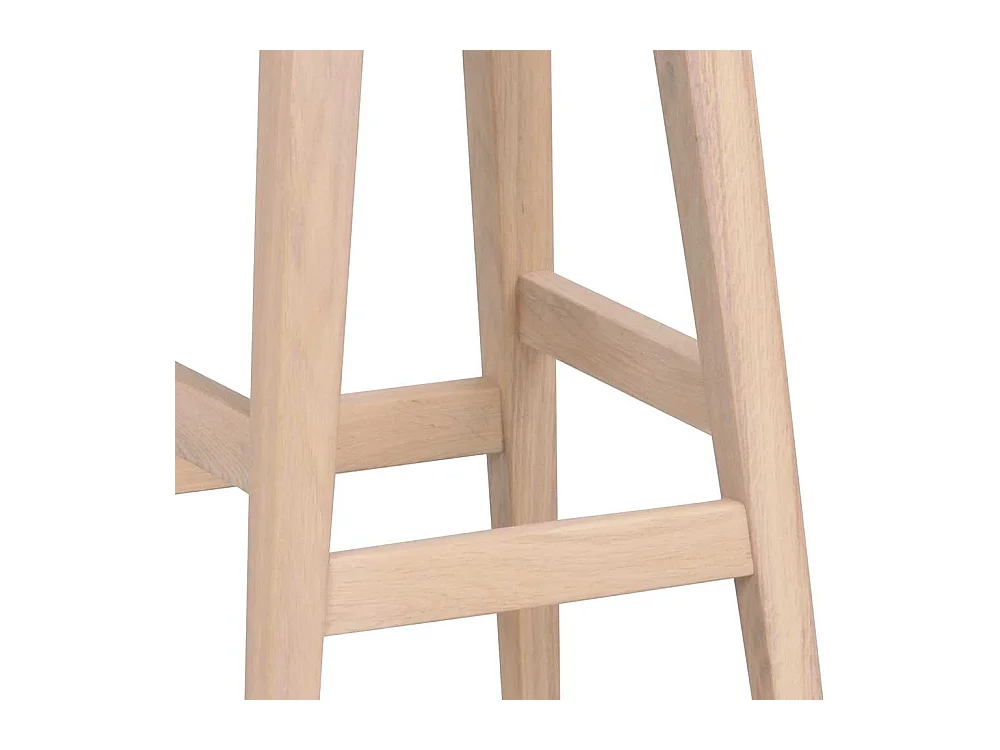 Küchen Barhocker aus Eiche Massivholz White Wash (2er Set)