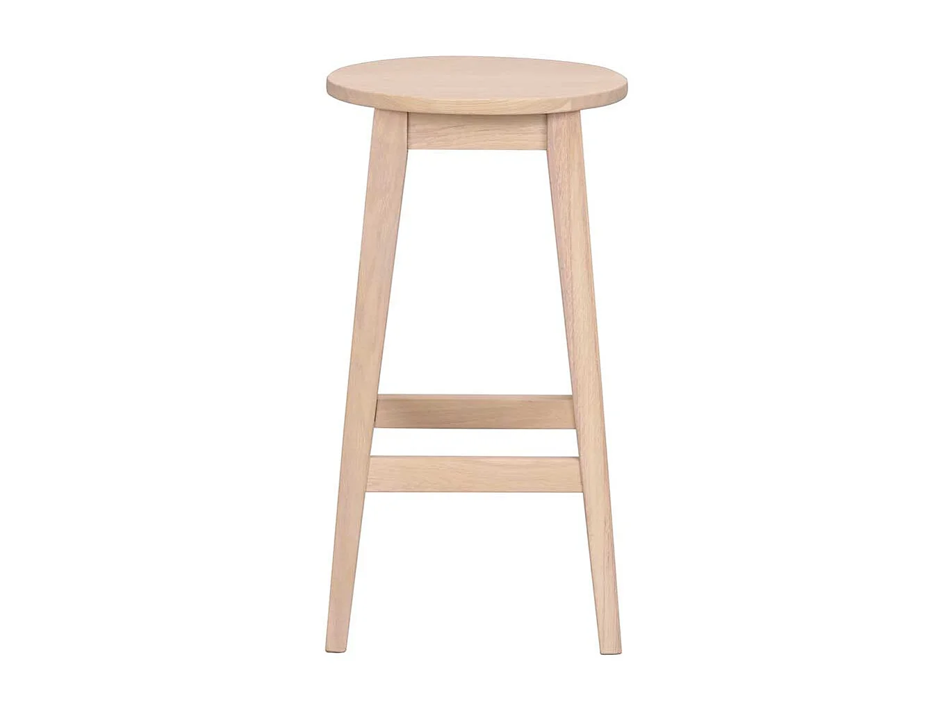 Küchen Barhocker aus Eiche Massivholz White Wash (2er Set)