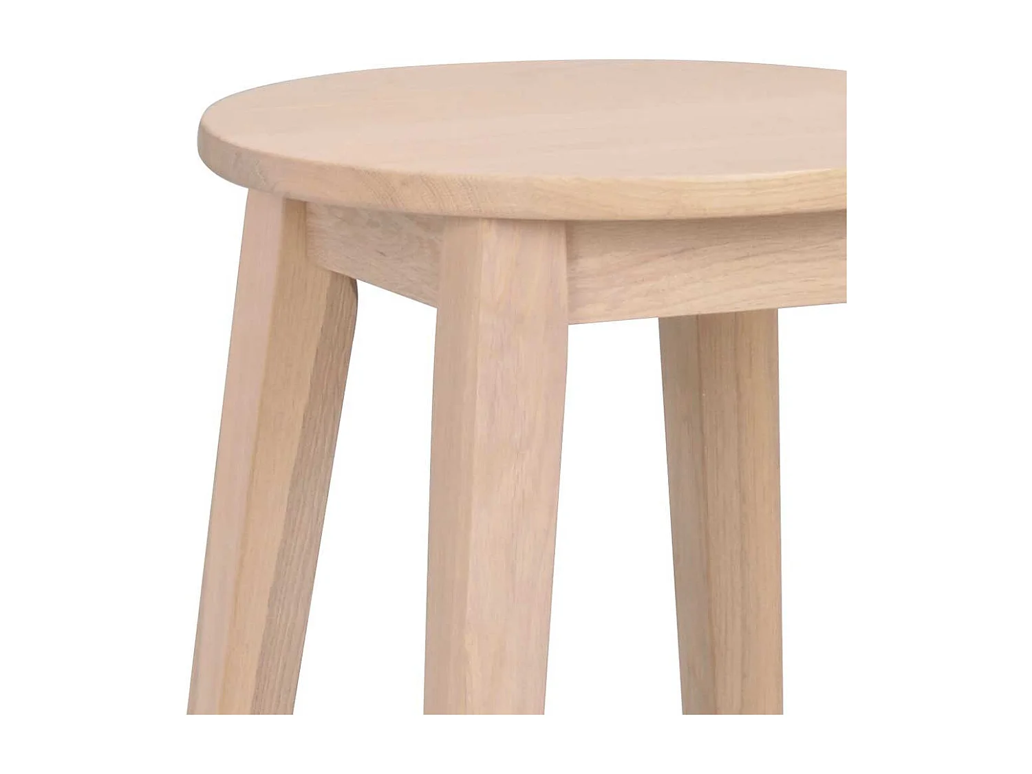 Küchen Barhocker aus Eiche Massivholz White Wash (2er Set)