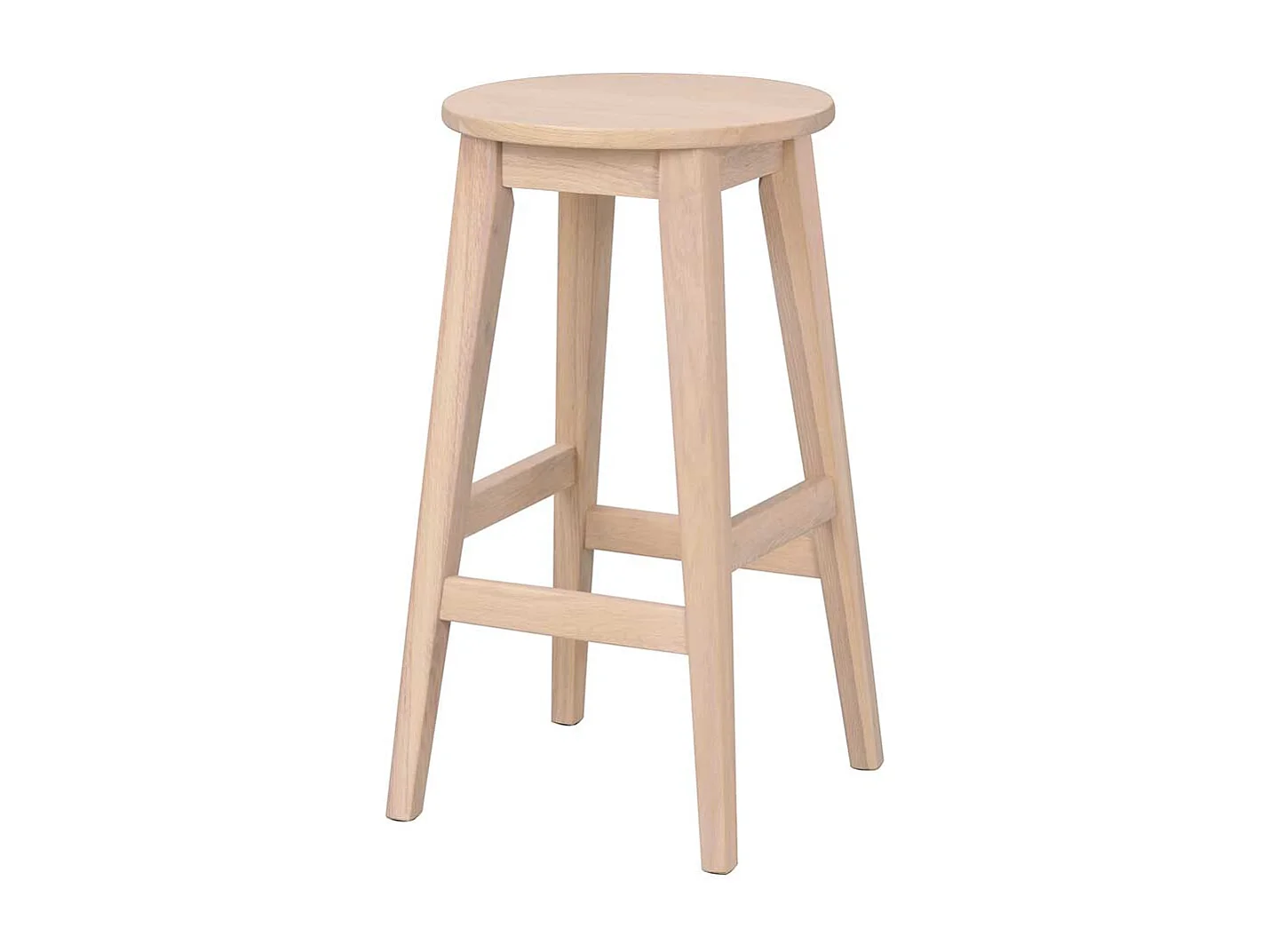 Küchen Barhocker aus Eiche Massivholz White Wash (2er Set)