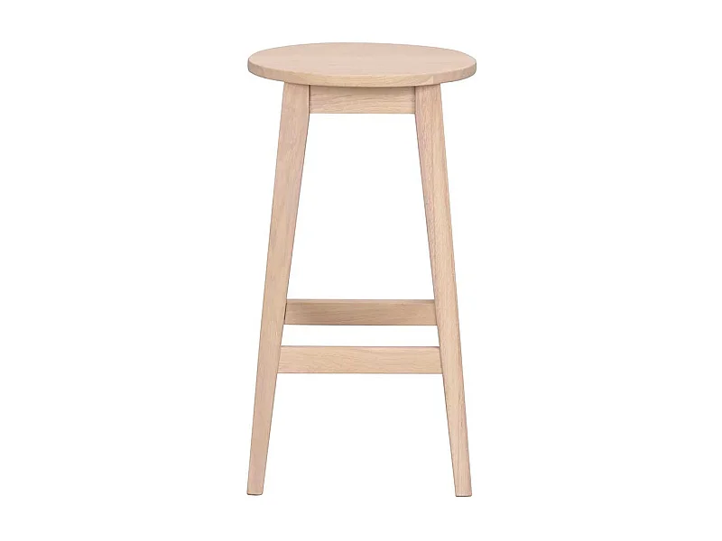 Küchen Barhocker aus Eiche Massivholz White Wash (2er Set)