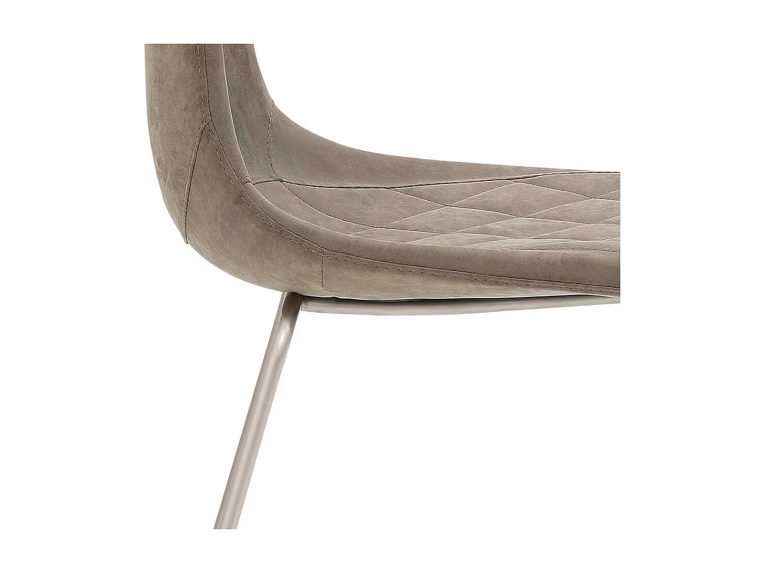 Küchenbarhocker modern mit Bügelgestell aus Edelstahl Kunstleder Sitzschale