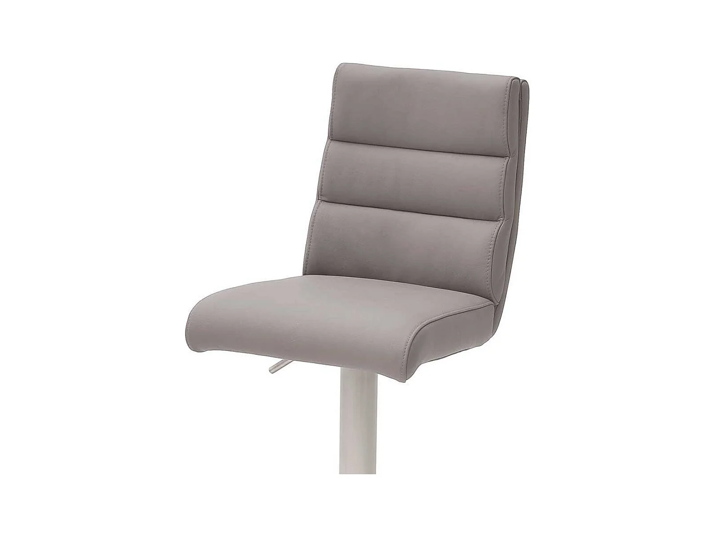 Küchenhocker in Hellgrau Kunstleder Lehne