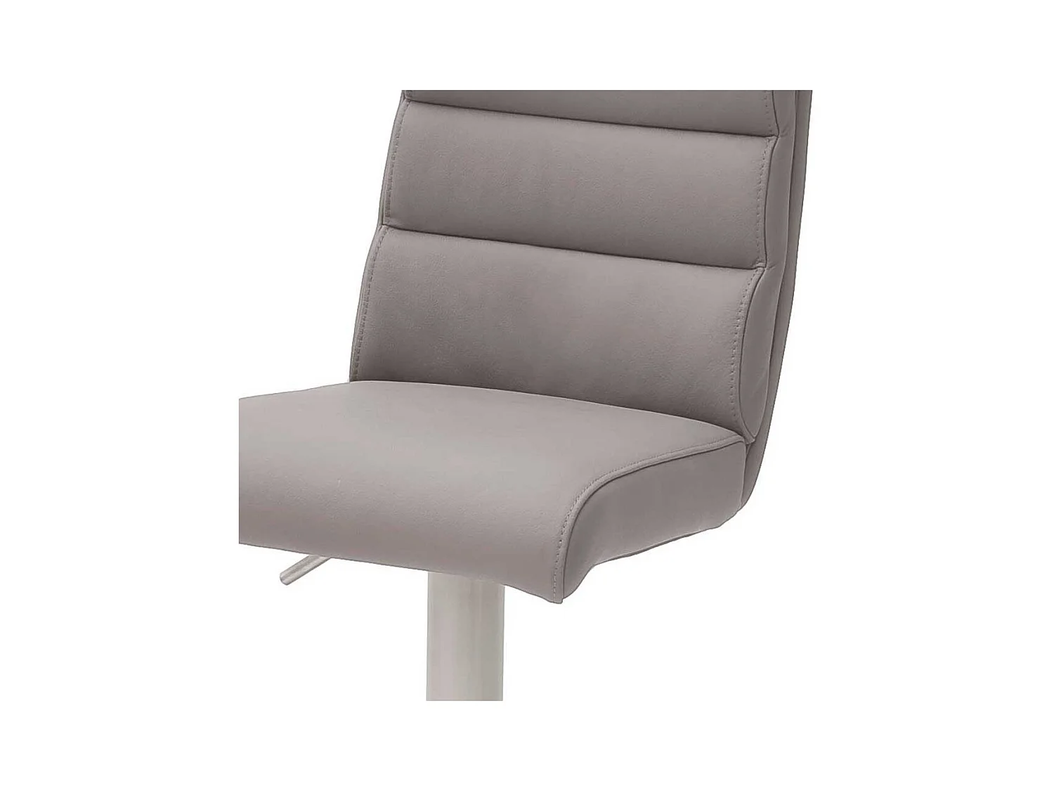 Küchenhocker in Hellgrau Kunstleder Lehne