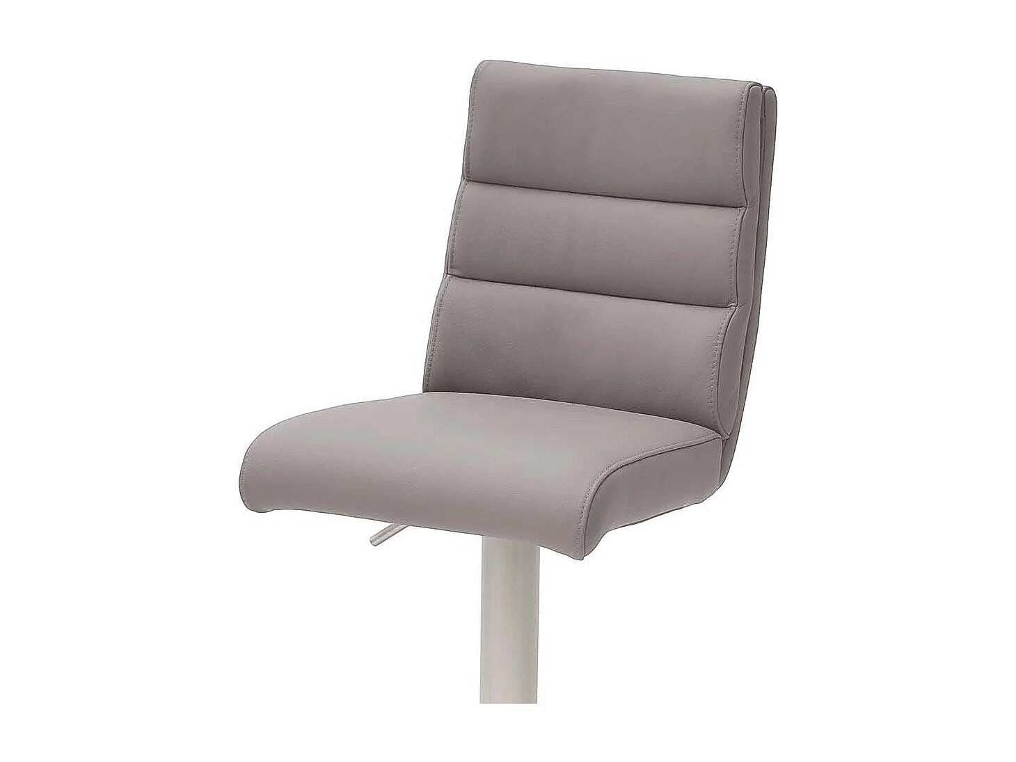 Küchenhocker in Hellgrau Kunstleder Lehne