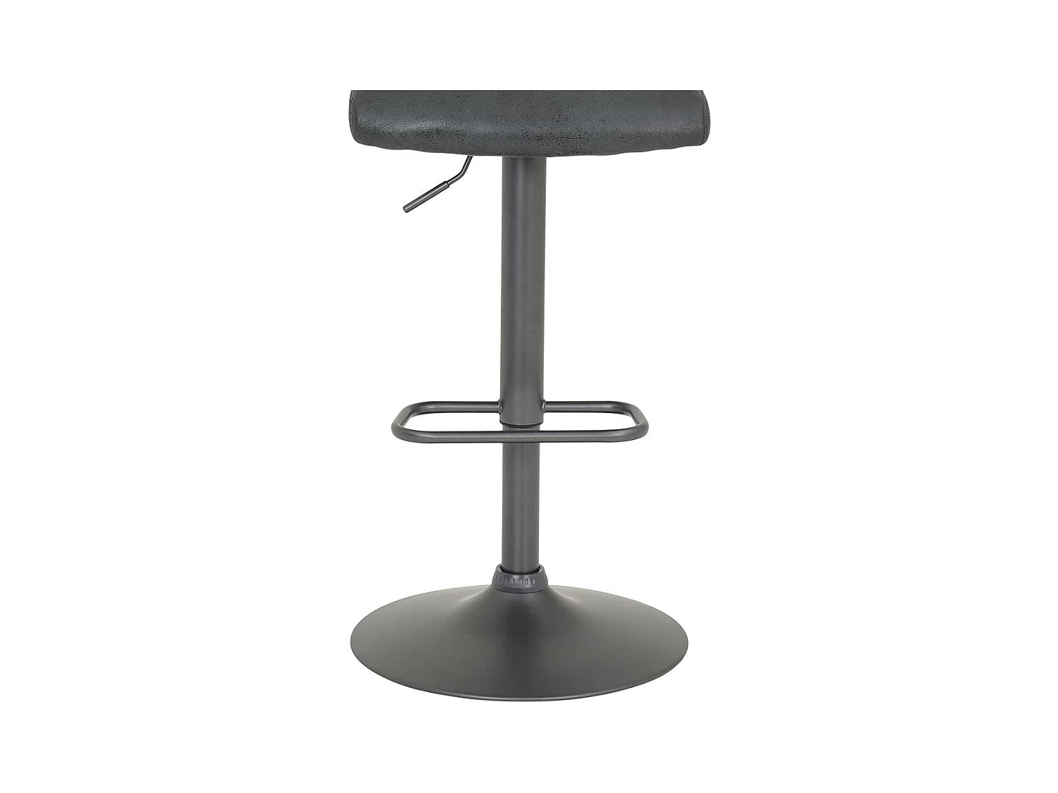 Barstuhl in Anthrazit und Schwarz Gasdruck höhenverstellbar (2er Set)