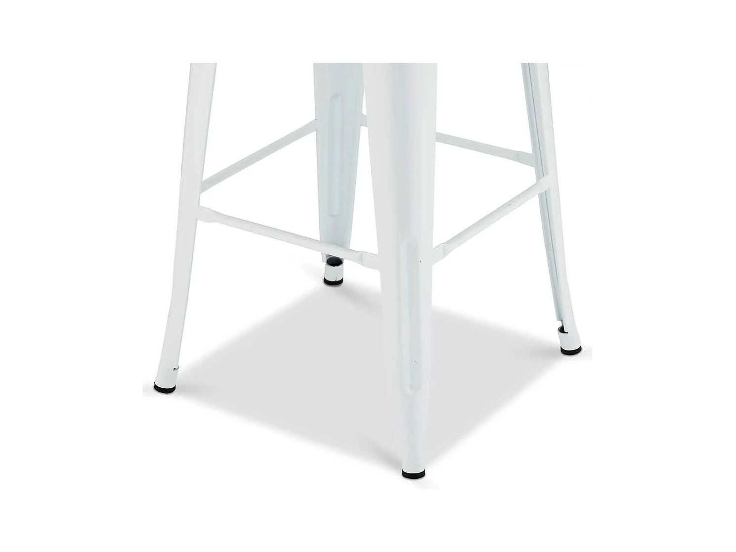 Wei�e Barhocker aus Stahl Industriedesign (4er Set)