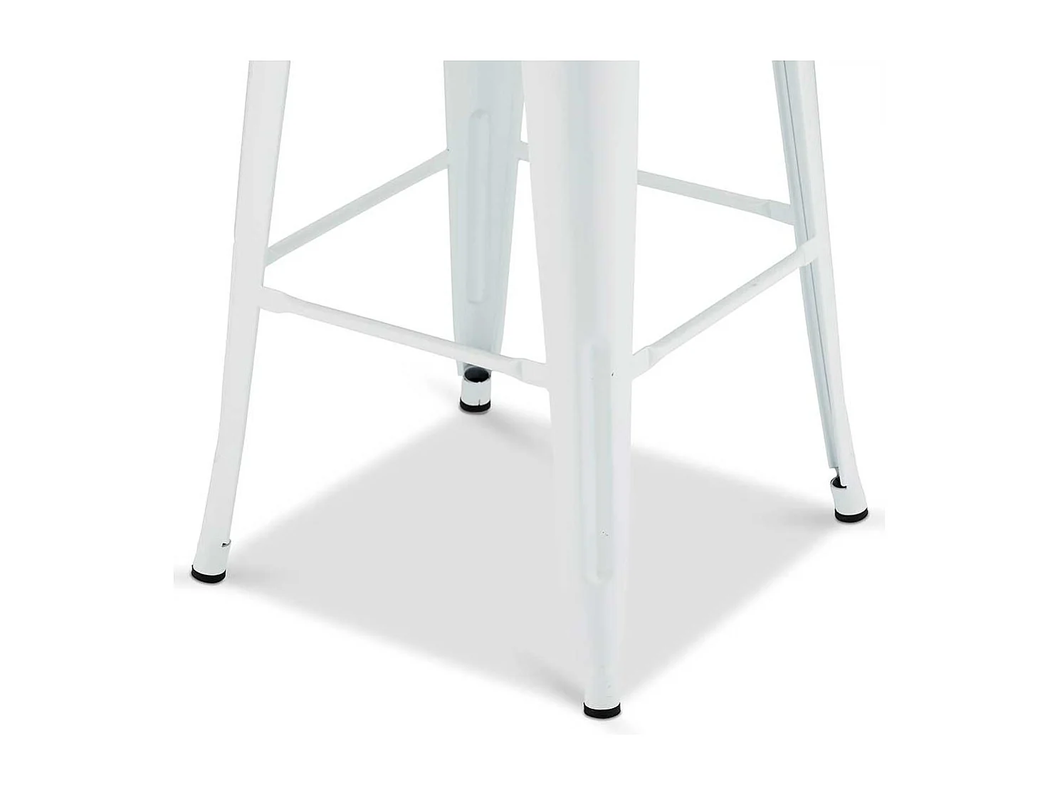 Wei�e Barhocker aus Stahl Industriedesign (4er Set)