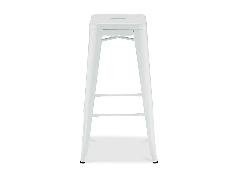 Wei�e Barhocker aus Stahl Industriedesign (4er Set)