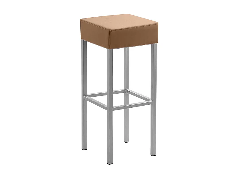 Hoher Designbarhocker 81 cm Sitzhöhe Vierfußgestell aus Metall