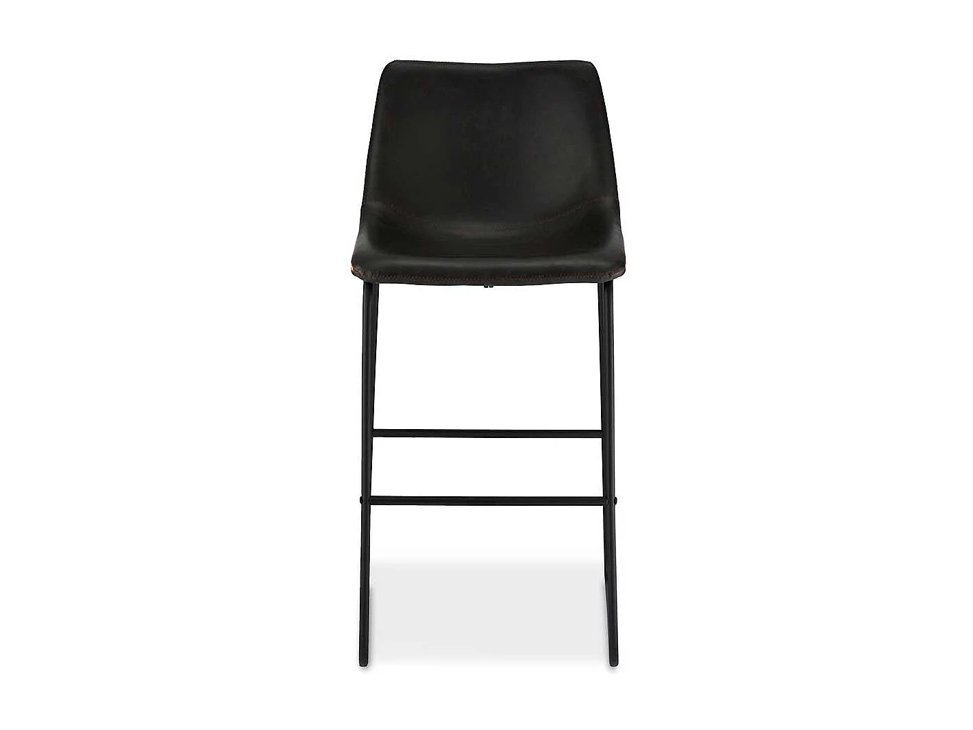 Barst�hle in Schwarz Kunstleder B�gelgestell (2er Set)