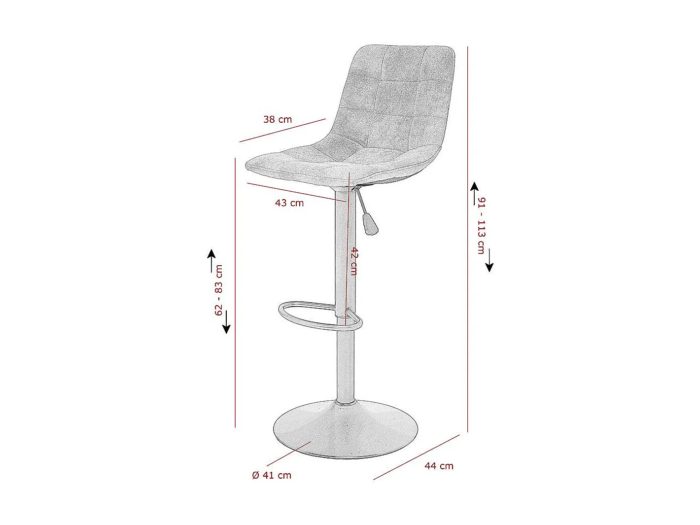 Tresenstühle in Anthrazit Microfaser drehbar (2er Set)