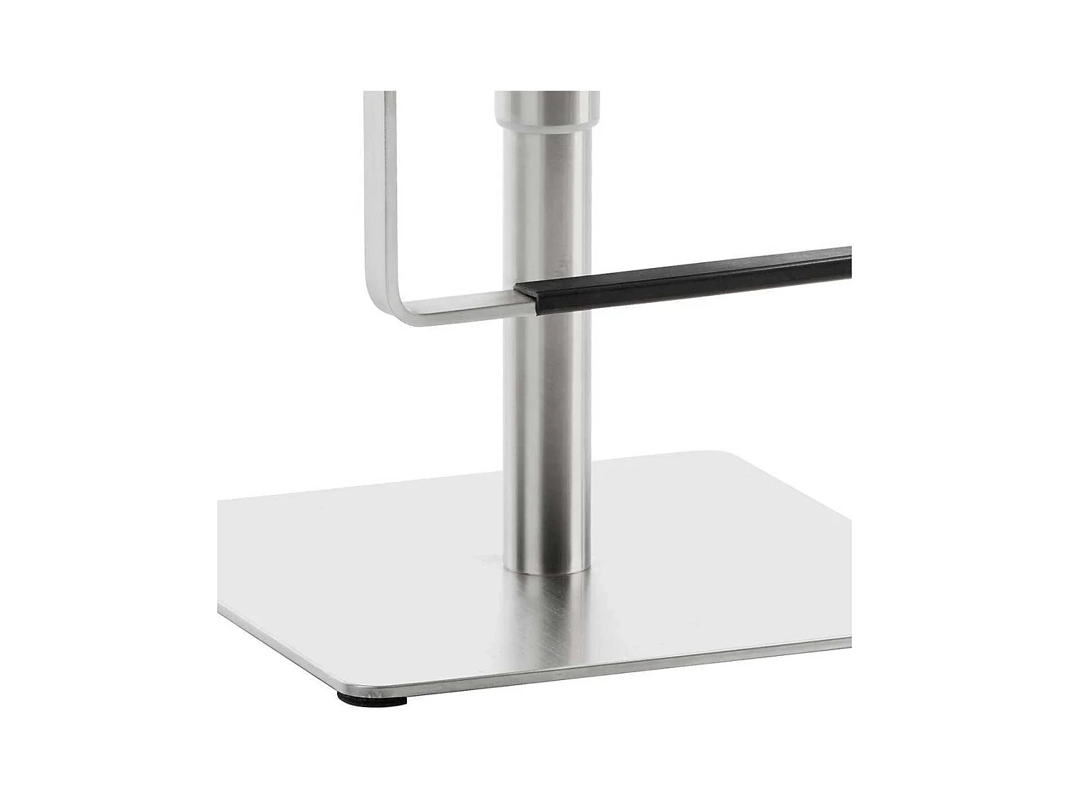 Hoher Designbarhocker aus Kunstleder Edelstahl