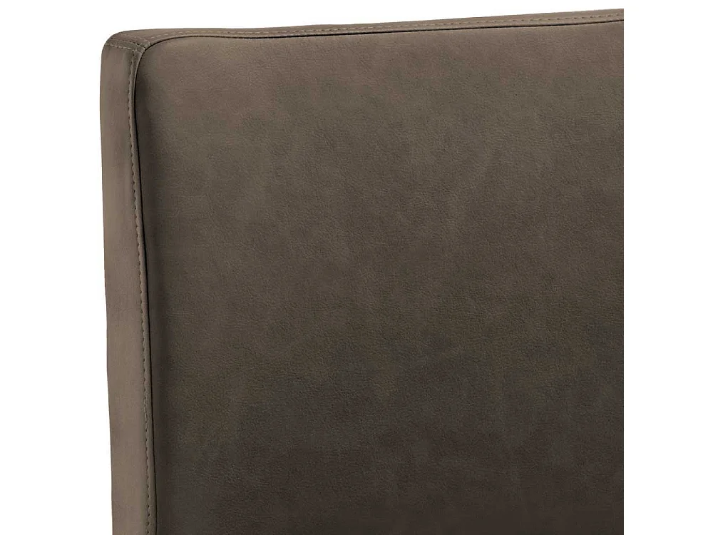 Hoher Designbarhocker aus Kunstleder Edelstahl