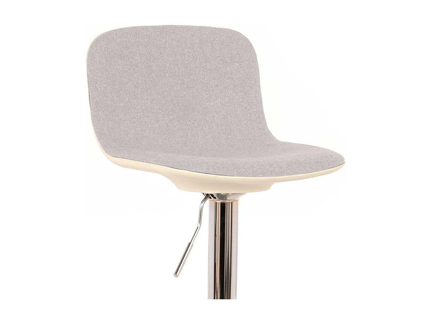 Barstühle in Hellgrau Webstoff höhenverstellbar (2er Set)