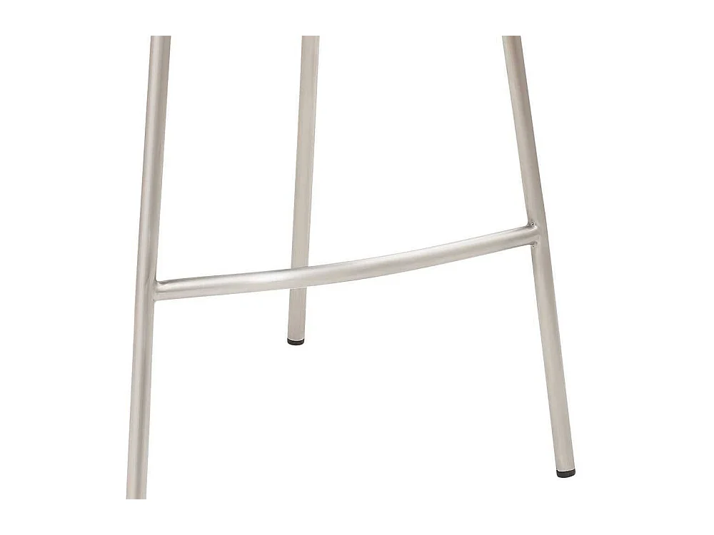 Edelstahlbarhocker mit gepolsterter Rückenlehne 67 cm Sitzhöhe