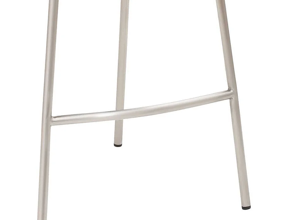 Edelstahlbarhocker mit gepolsterter Rückenlehne 67 cm Sitzhöhe