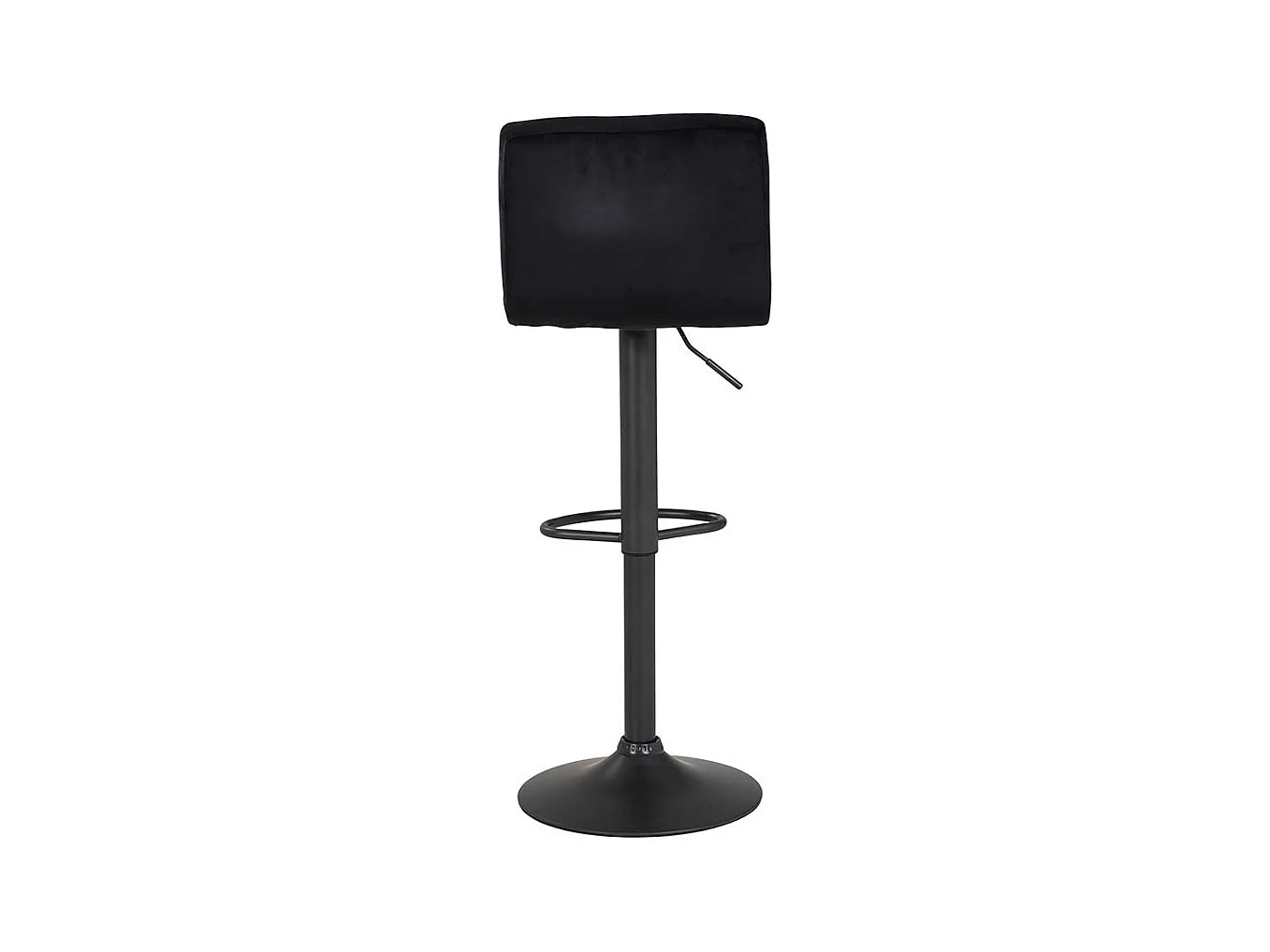 Tresenstühle in Schwarz Samt Gasdruck (2er Set)