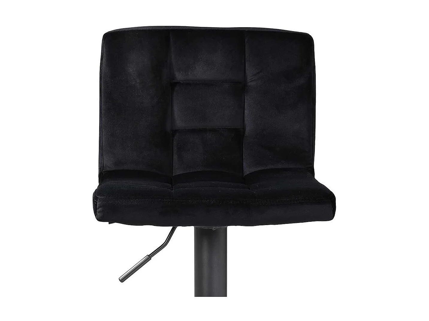 Tresenstühle in Schwarz Samt Gasdruck (2er Set)