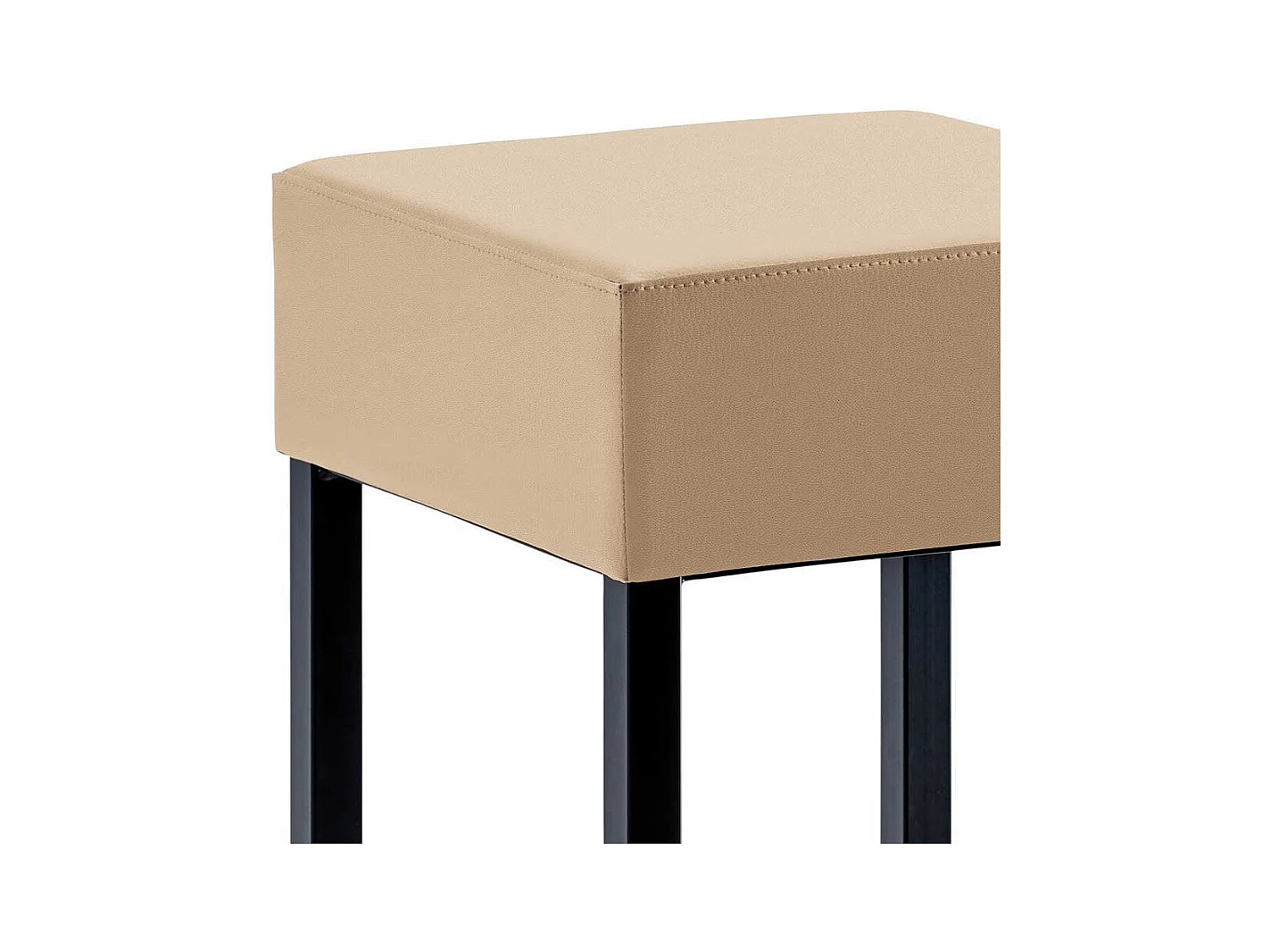 Beistellhocker Tresen in Beige Schwarz