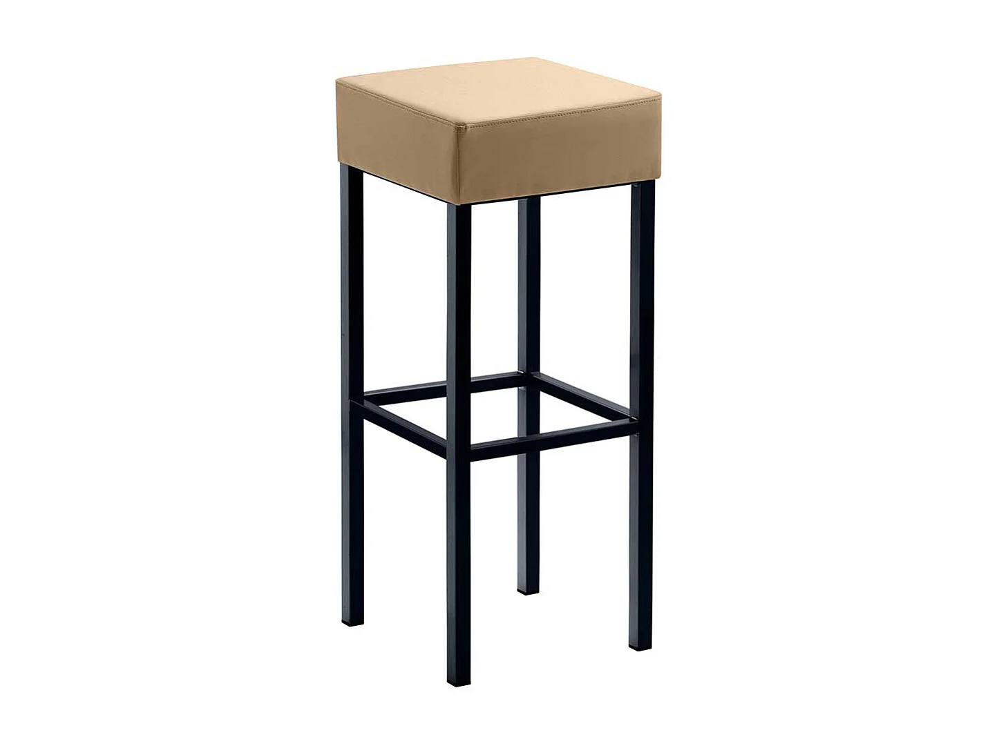 Beistellhocker Tresen in Beige Schwarz