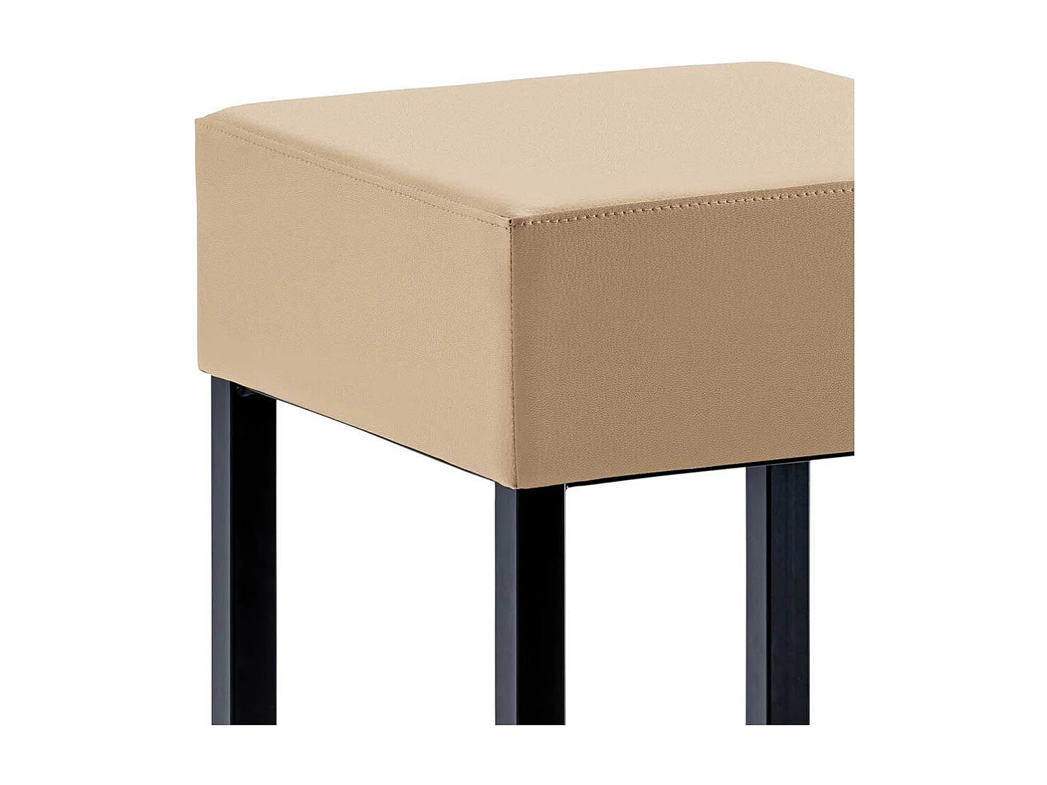 Beistellhocker Tresen in Beige Schwarz