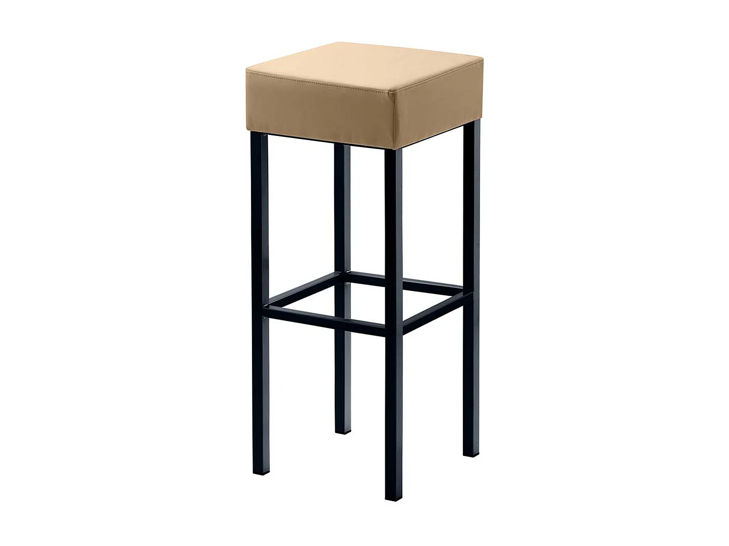 Beistellhocker Tresen in Beige Schwarz