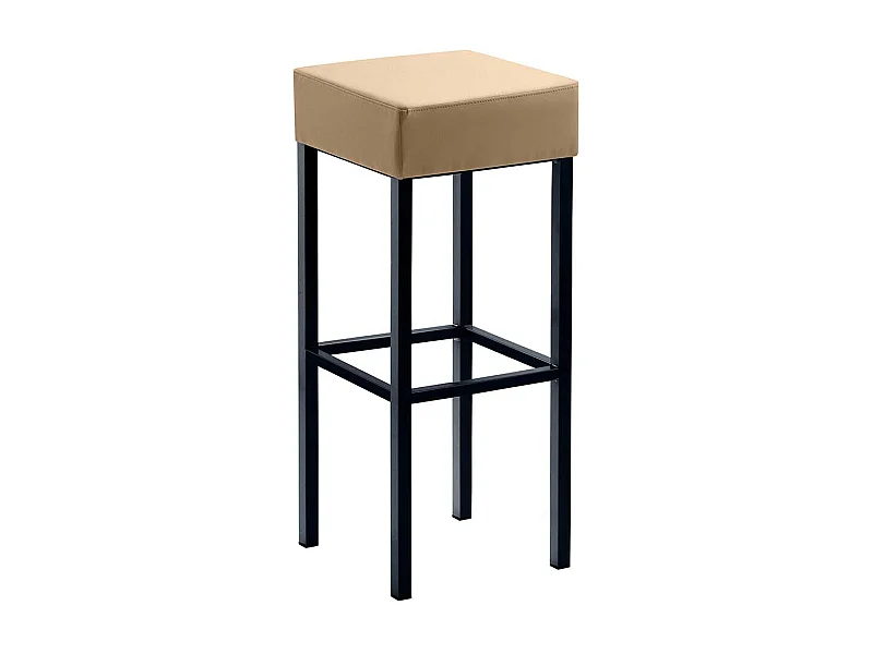 Beistellhocker Tresen in Beige Schwarz