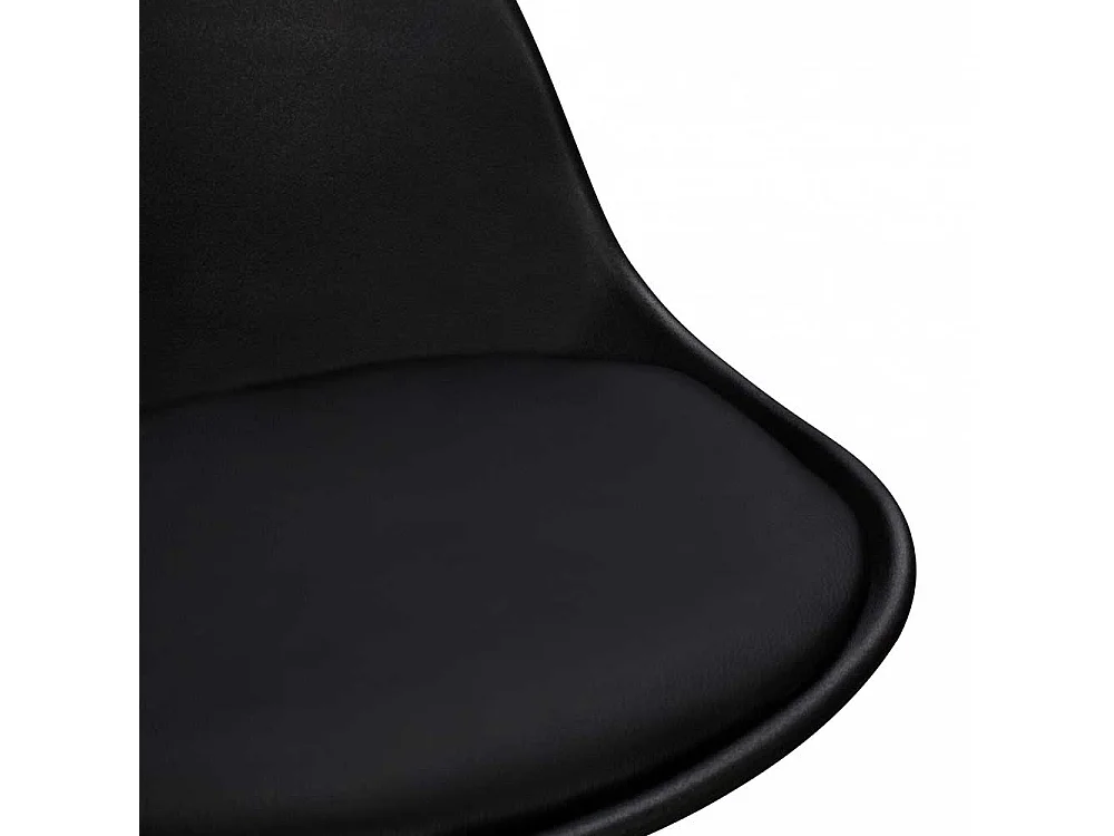 Barhocker höhenverstellbar mit Sitzschale Schwarz