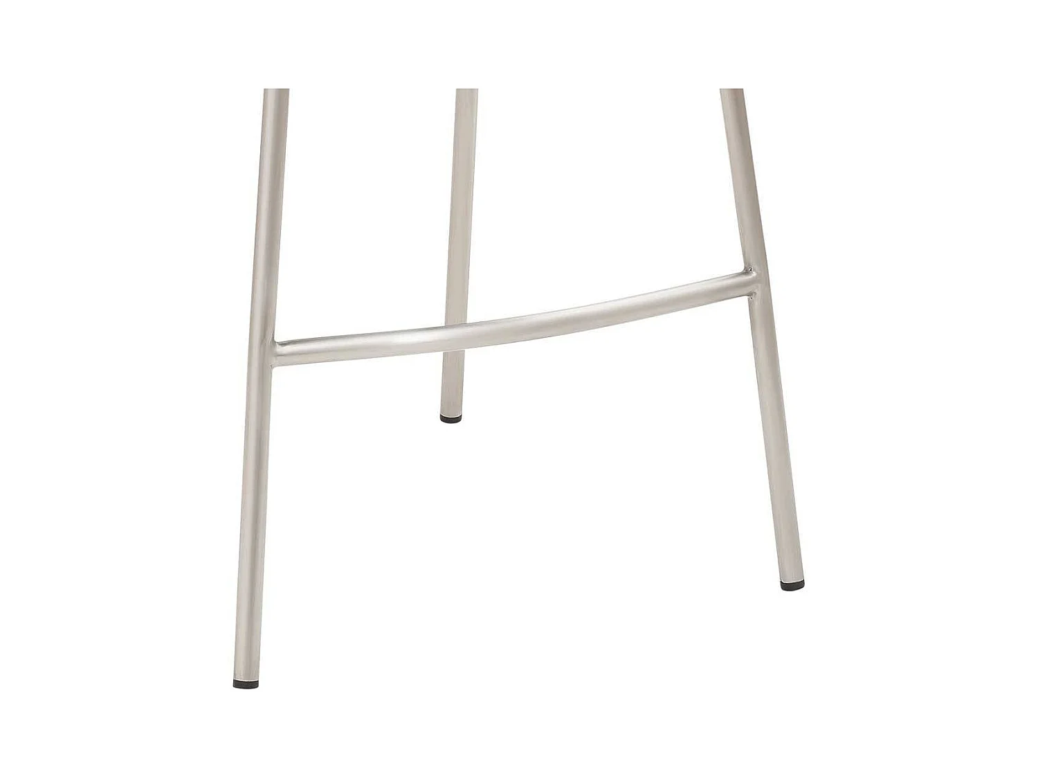 Moderner Kuechenhocker mit Vierfußgestell aus gebürstetem Edelstahl 65 cm Sitzhöhe