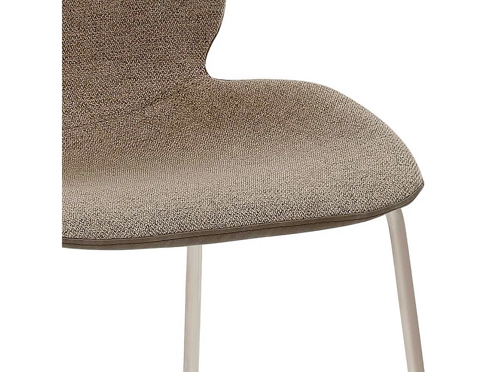 Moderner Kuechenhocker mit Vierfußgestell aus gebürstetem Edelstahl 65 cm Sitzhöhe