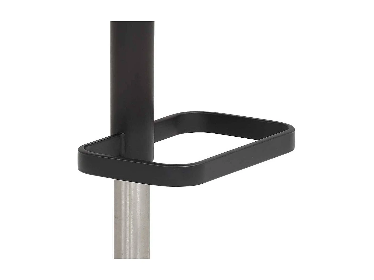 Barhocker mit Fußstütze aus Microfaser Stahl